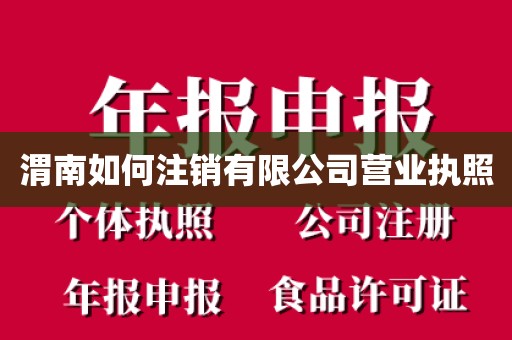 渭南如何注销有限公司营业执照