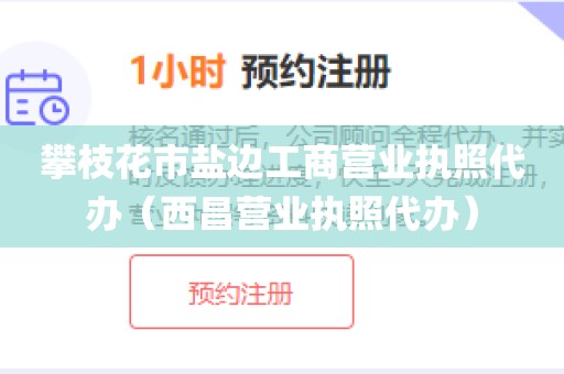 攀枝花市盐边工商营业执照代办（西昌营业执照代办）
