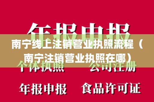 南宁线上注销营业执照流程（南宁注销营业执照在哪）