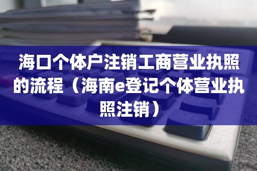 海口个体户注销工商营业执照的流程(海南e登记个体营业执照注销)