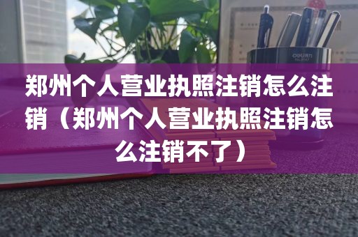 郑州个人营业执照注销怎么注销(郑州个人营业执照注销怎么注销不了)
