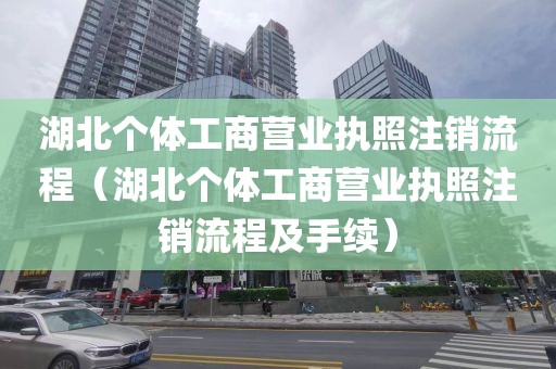 湖北个体工商营业执照注销流程（湖北个体工商营业执照注销流程及手续）