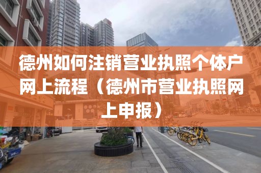 德州如何注销营业执照个体户网上流程（德州市营业执照网上申报）