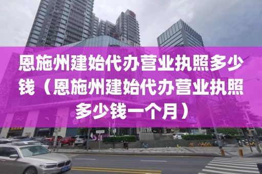 恩施州建始代办营业执照多少钱（恩施州建始代办营业执照多少钱一个月）