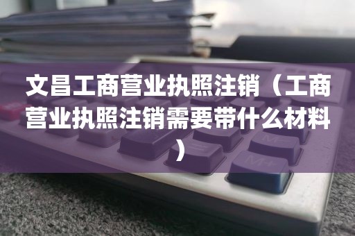 文昌工商营业执照注销（工商营业执照注销需要带什么材料）