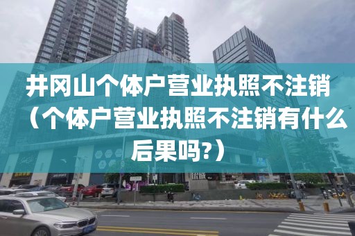 井冈山个体户营业执照不注销（个体户营业执照不注销有什么后果吗?）