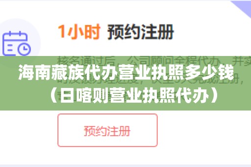 海南藏族代办营业执照多少钱（日喀则营业执照代办）