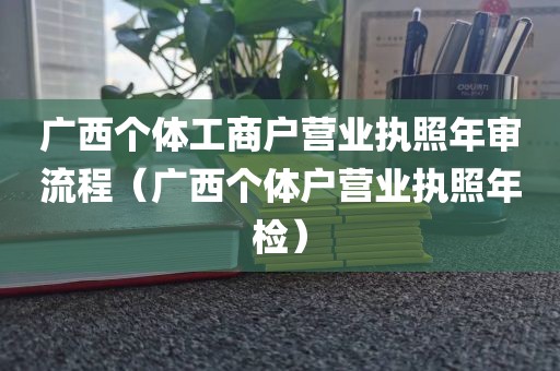 广西个体工商户营业执照年审流程（广西个体户营业执照年检）