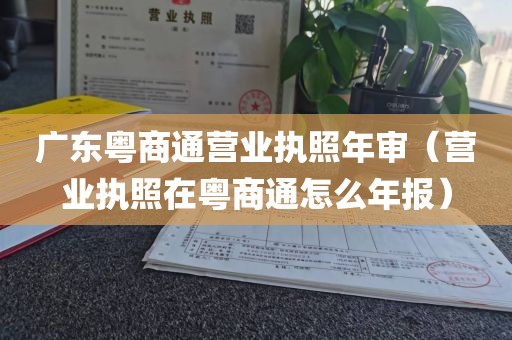 广东粤商通营业执照年审（营业执照在粤商通怎么年报）