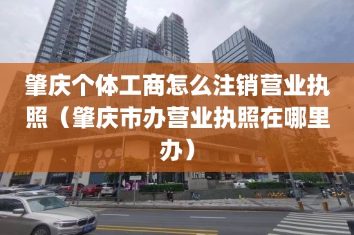 肇庆个体工商怎么注销营业执照（肇庆市办营业执照在哪里办）