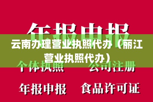 云南办理营业执照代办(丽江营业执照代办)