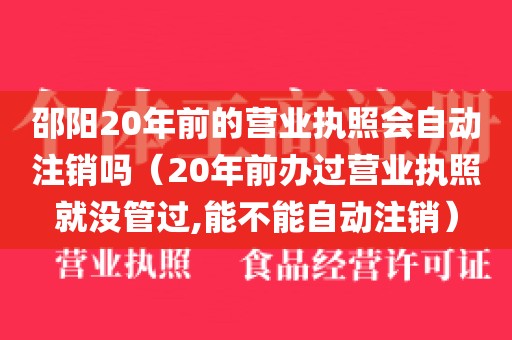 邵阳20年前的营业执照会自动注销吗（20年前办过营业执照就没管过,能不能自动注销）