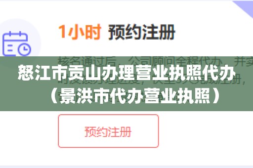怒江市贡山办理营业执照代办（景洪市代办营业执照）