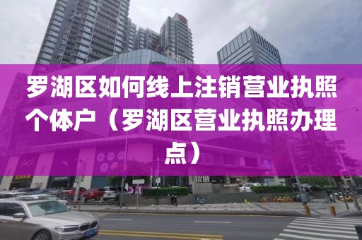罗湖区如何线上注销营业执照个体户（罗湖区营业执照办理点）