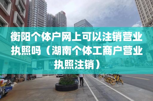 衡阳个体户网上可以注销营业执照吗（湖南个体工商户营业执照注销）