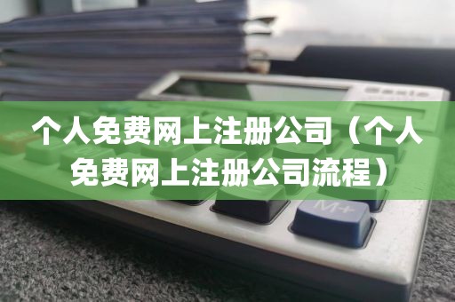 个人免费网上注册公司（个人免费网上注册公司流程）