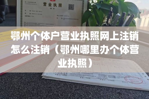 鄂州个体户营业执照网上注销怎么注销（鄂州哪里办个体营业执照）