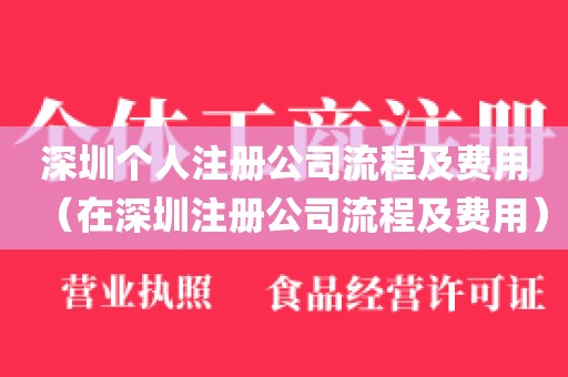 深圳个人注册公司流程及费用（在深圳注册公司流程及费用）