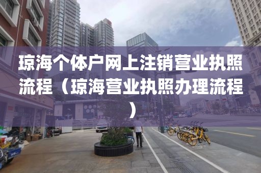 琼海个体户网上注销营业执照流程（琼海营业执照办理流程）