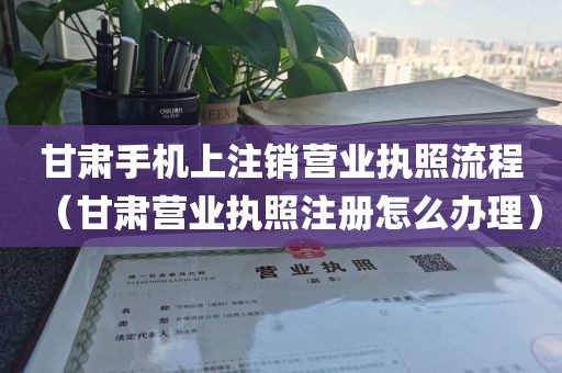 甘肃手机上注销营业执照流程（甘肃营业执照注册怎么办理）