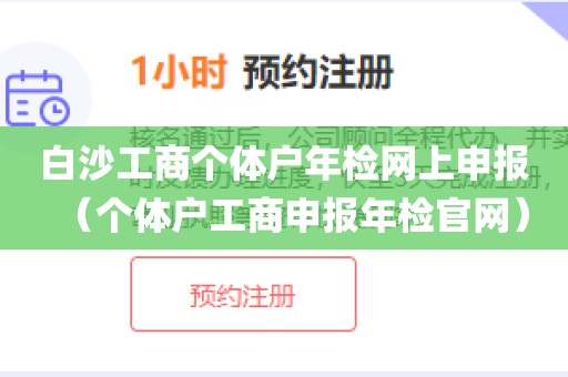 白沙工商个体户年检网上申报（个体户工商申报年检官网）