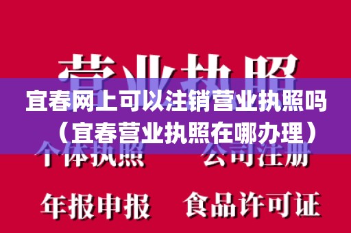 宜春网上可以注销营业执照吗（宜春营业执照在哪办理）