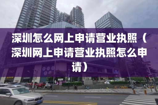 深圳怎么网上申请营业执照（深圳网上申请营业执照怎么申请）