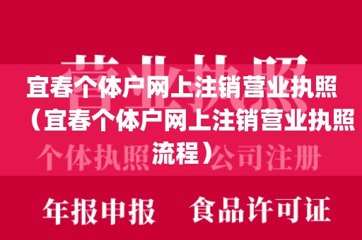 宜春个体户网上注销营业执照(宜春个体户网上注销营业执照流程)