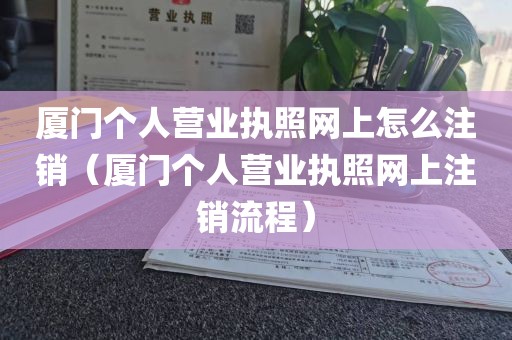 厦门个人营业执照网上怎么注销（厦门个人营业执照网上注销流程）