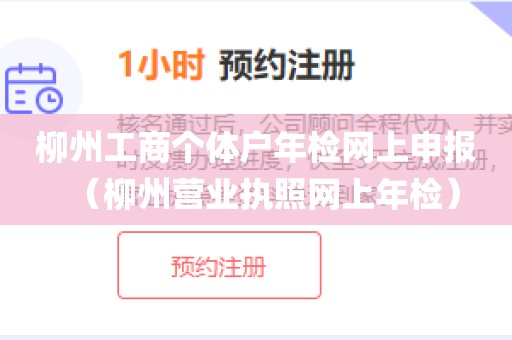 柳州工商个体户年检网上申报（柳州营业执照网上年检）