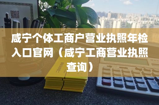 咸宁个体工商户营业执照年检入口官网(咸宁工商营业执照查询)