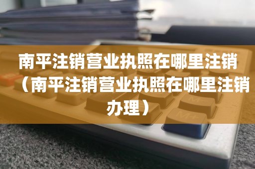 南平注销营业执照在哪里注销（南平注销营业执照在哪里注销办理）