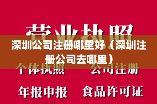 深圳公司注册哪里好（深圳注册公司去哪里）