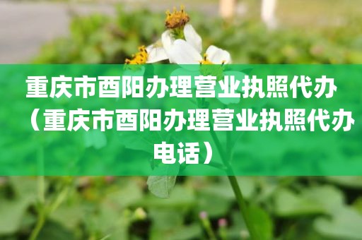 重庆市酉阳办理营业执照代办（重庆市酉阳办理营业执照代办电话）