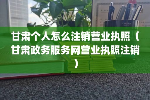 甘肃个人怎么注销营业执照（甘肃政务服务网营业执照注销）