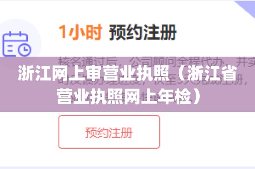 浙江网上审营业执照（浙江省营业执照网上年检）