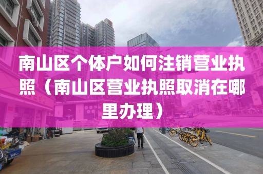 南山区个体户如何注销营业执照（南山区营业执照取消在哪里办理）