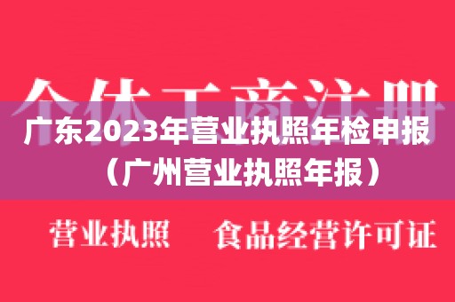 广东2023年营业执照年检申报（广州营业执照年报）