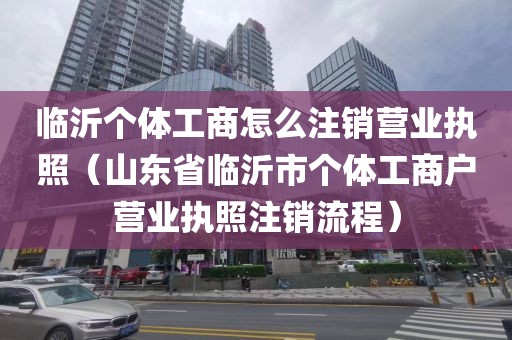 临沂个体工商怎么注销营业执照（山东省临沂市个体工商户营业执照注销流程）