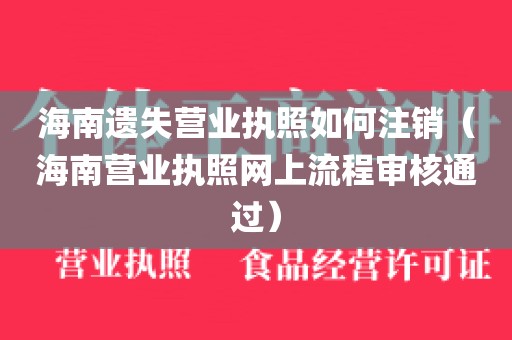 海南遗失营业执照如何注销（海南营业执照网上流程审核通过）