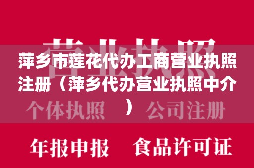 萍乡市莲花代办工商营业执照注册（萍乡代办营业执照中介）