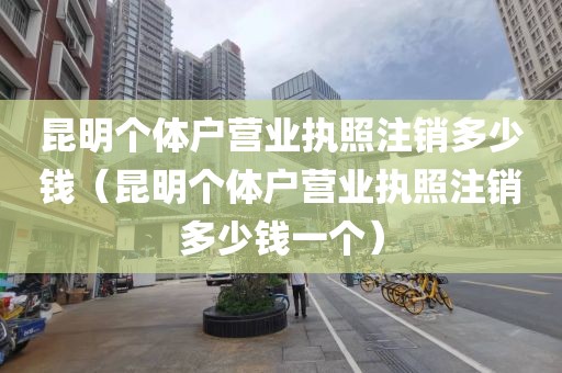 昆明个体户营业执照注销多少钱（昆明个体户营业执照注销多少钱一个）