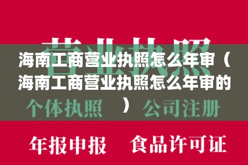 海南工商营业执照怎么年审（海南工商营业执照怎么年审的）