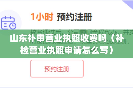 山东补审营业执照收费吗（补检营业执照申请怎么写）