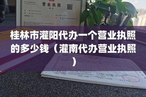 桂林市灌阳代办一个营业执照的多少钱（灌南代办营业执照）