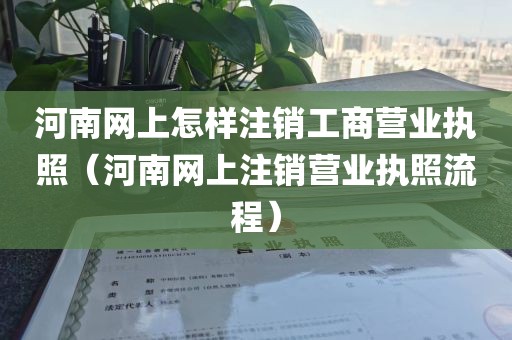 河南网上怎样注销工商营业执照（河南网上注销营业执照流程）