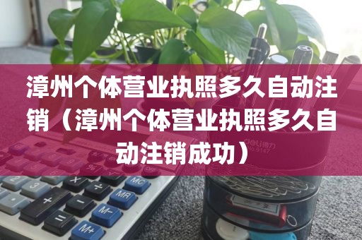 漳州个体营业执照多久自动注销（漳州个体营业执照多久自动注销成功）