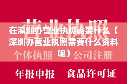 在深圳办营业执照需要什么（深圳办营业执照需要什么资料呢）