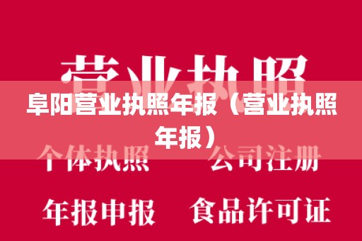 阜阳营业执照年报（营业执照 年报）