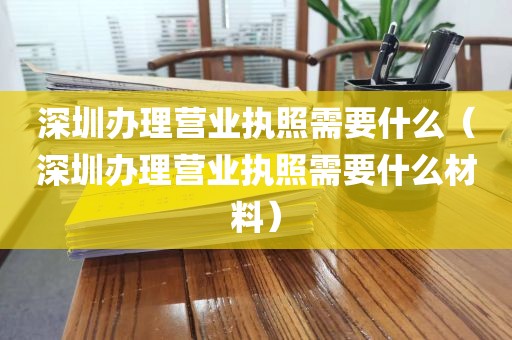 深圳办理营业执照需要什么（深圳办理营业执照需要什么材料）